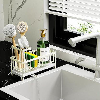 Cisily Cream Sponge Holder for Kitchen Sink, Sink Caddy Organizer - Image 6