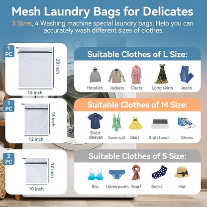 Mesh Laundry Bags for Delicates, Lingerie Bags for Washing Delicates, Laundry - Image 2