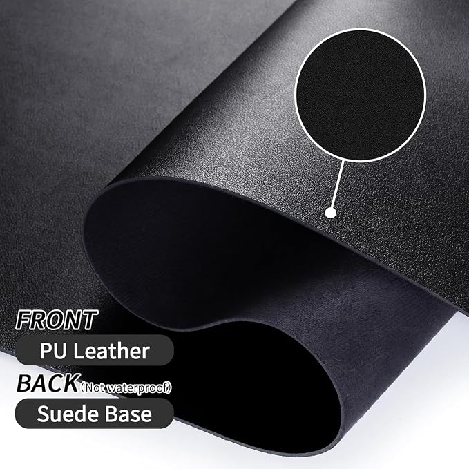 Bloss Leather Desk Pad and Keyboard Wrist Rest, Non-Slip Large Mouse Pad + - Image 6