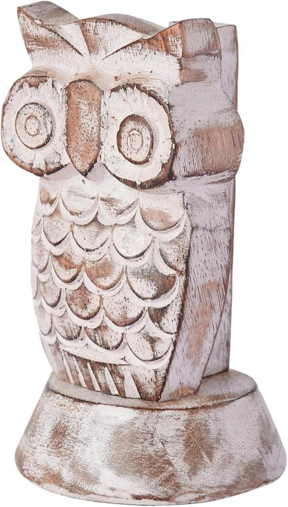 Stocking Stuffers Wooden Owl Glasses Holder Night Stand Reading Eyeglass - Image 5