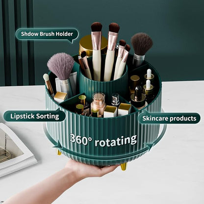 360° Rotate Makeup Brush Holder Organizer, Makeup Organizers Countertop - Image 2
