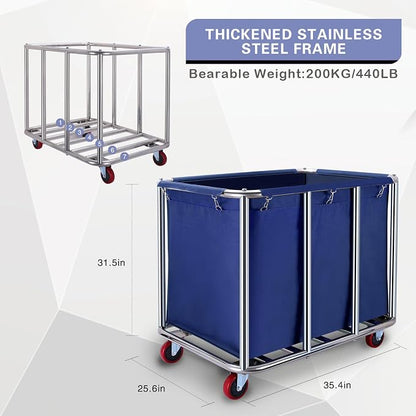 JJSMKCH Commercial Laundry Cart - Image 2