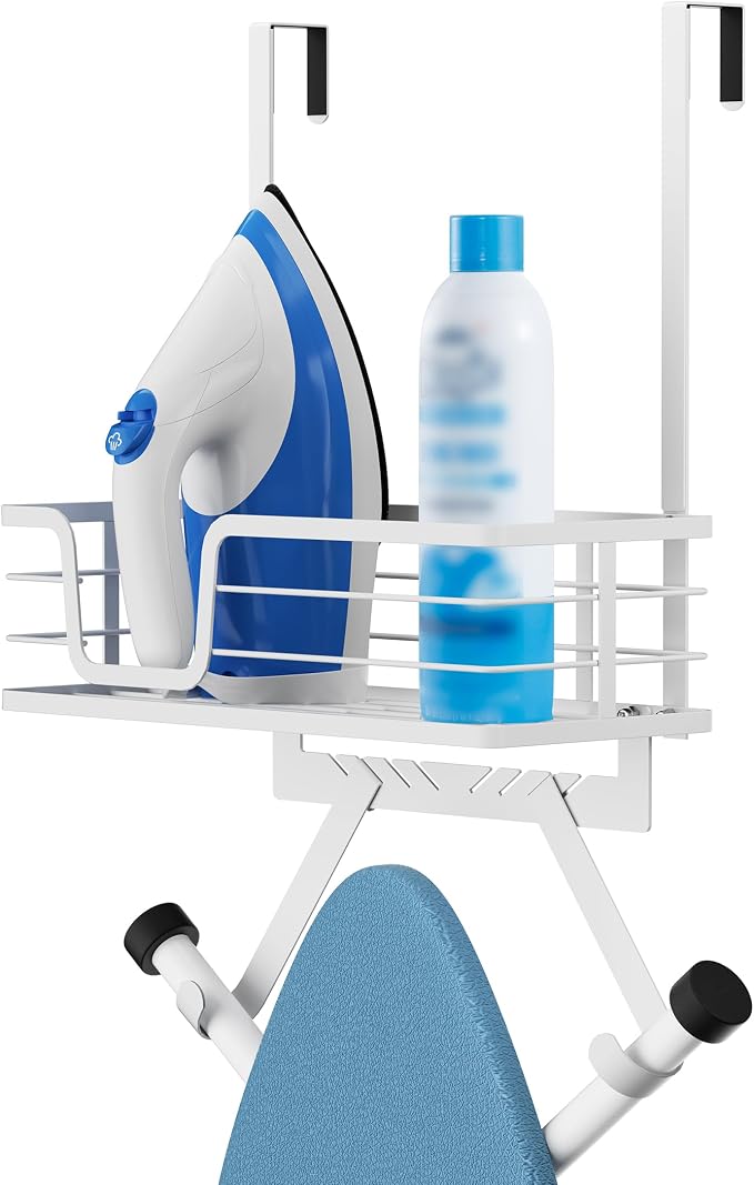 KES Over The Door Ironing Board Holder, Ironing Board Hanger Over Door Organizer by KES