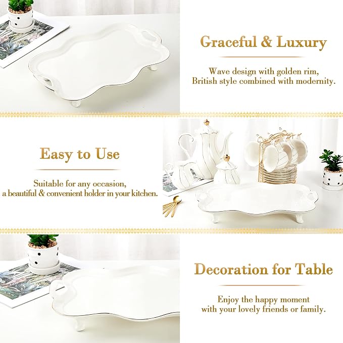 DUJUST Porcelain Serving Tray - Image 3