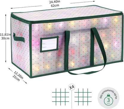 Portable Waterproof Christmas Ornament Storage Box, Large Capacity 128 Slots - Image 4