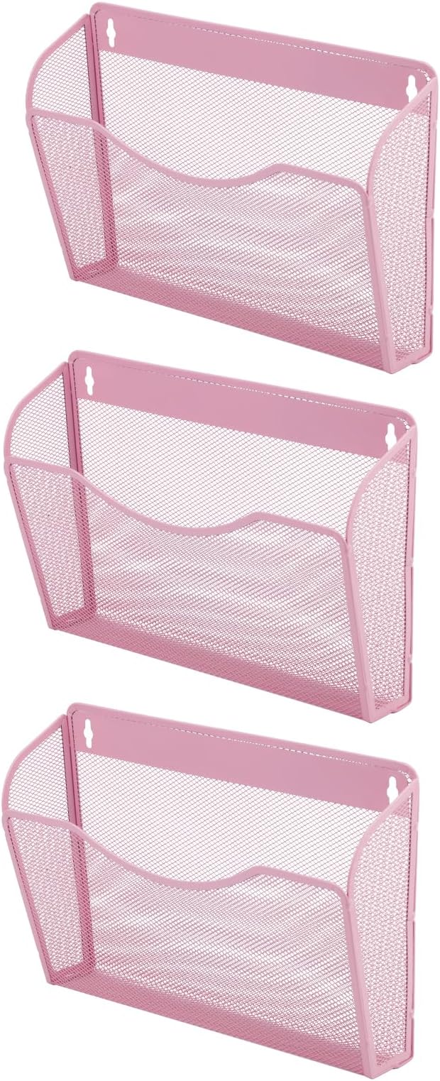 EASEPRES 3 Single Pocket Mesh Hanging File Organizer, Vertical Wall Mounted by EASEPRES