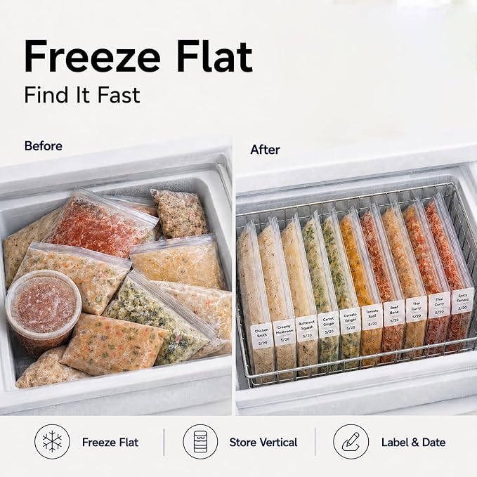 Freezer Food Block Maker, 6-Cup Freezer Bag Holder - Image 2