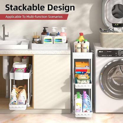 Sevenblue 4-Pack 2-Tier Under Sink Organizer - Image 8