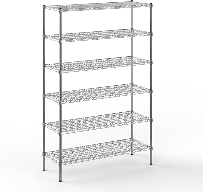18" Deep x 48" Wide x 74" Height Wire Shelving Kit | 6-Tier | NSF Commercial by Regal+Altair