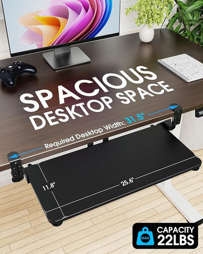 Large Keyboard Tray Under Desk, Pull Out Keyboard & Mouse Tray - Image 2