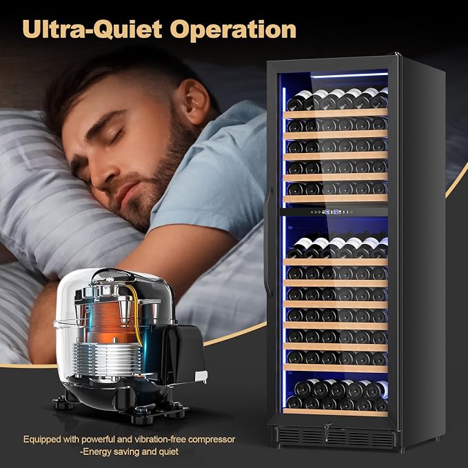 24 Inch Dual Zone Wine Cooler Refrigerator, Large Capacity - Image 6