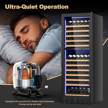 24 Inch Dual Zone Wine Cooler Refrigerator, Large Capacity - Image 6