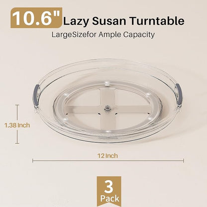 LAMU 3 Pack 10.6'' Lazy Susan Organizer Turntable - Image 2