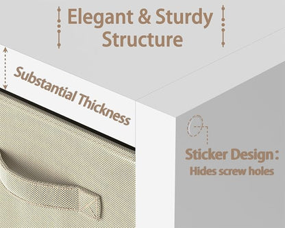 Sturdy Wooden Bookshelf with Storage Bins - Image 4