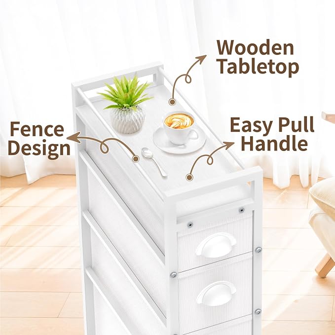 LASZOLA Narrow Cabinet Slim Storage Cart - Image 6