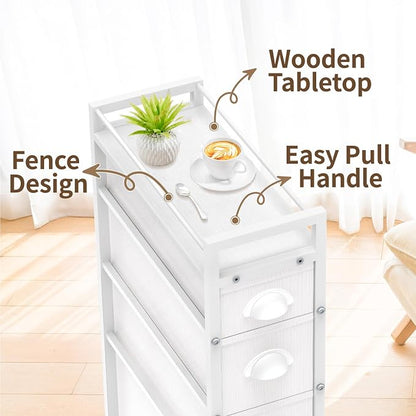 LASZOLA Narrow Cabinet Slim Storage Cart - Image 6