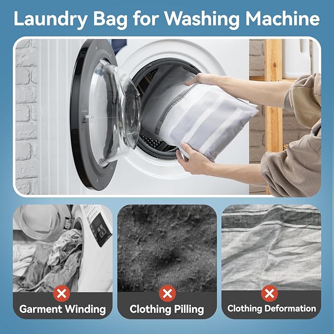 9Pcs Mesh Laundry Bags for Delicates, Laundry Bags Mesh Wash Bags, Lingerie - Image 5