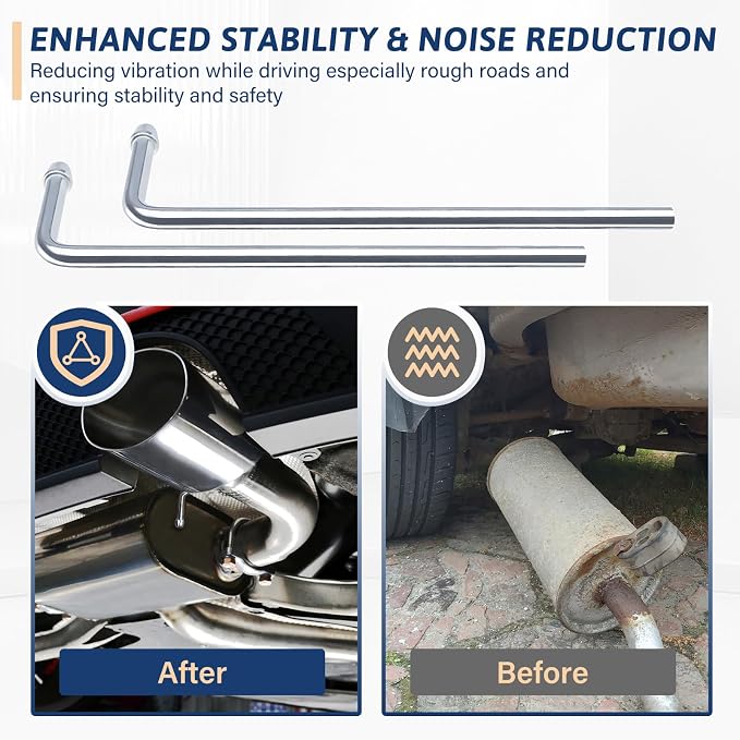 Universal Stainless Steel Exhaust Hanger Rod Weld on-9.5"Long 90 Degree Bent - Image 6