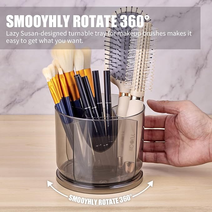 Makeup Brush Holder Organizer, Rotating Makeup Organizer - Image 3