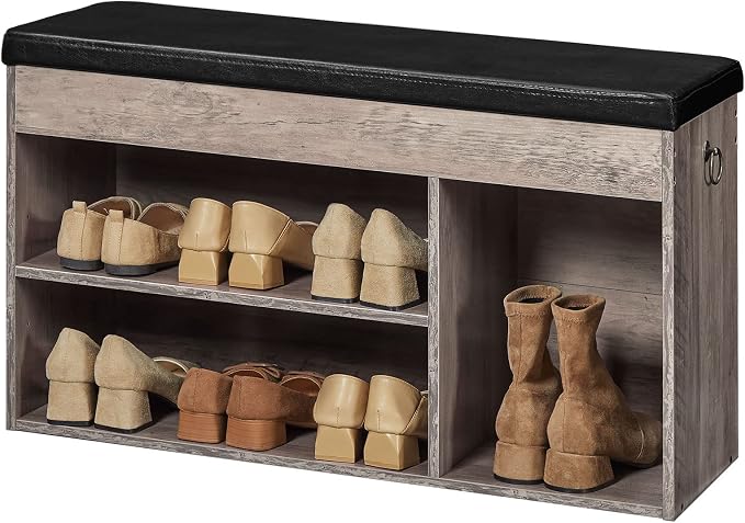 HOOBRO Shoe Storage Bench with Cushion, 32.3'' Entryway Bench with Lift Top - Image 8