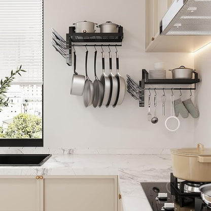 X-cosrack Pot Racks Wall Mounted Set of 2, - Image 3