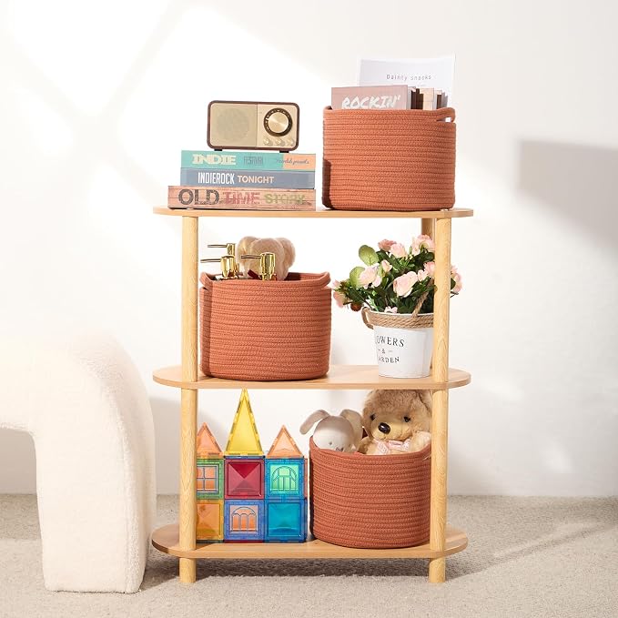 Small Basket for Organizing | Cube Shelf Closet Storage Baskets | 9.7×9.7×7.1” - Image 6