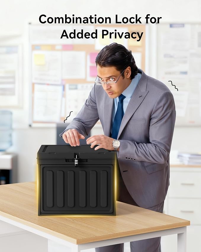 Oterri Plastic File Box with Lid - Image 6