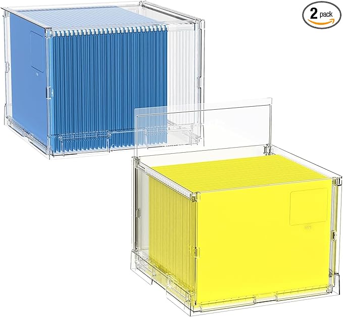 MUKAI File Box Organizer, Hanging Folder Storage Boxes, File Folder Organizer by Unknown