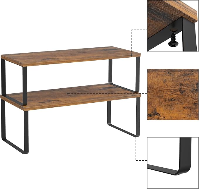 NEX Kitchen Cabinet and Counter Shelf Organizer, Stackable & Expandable - Image 5
