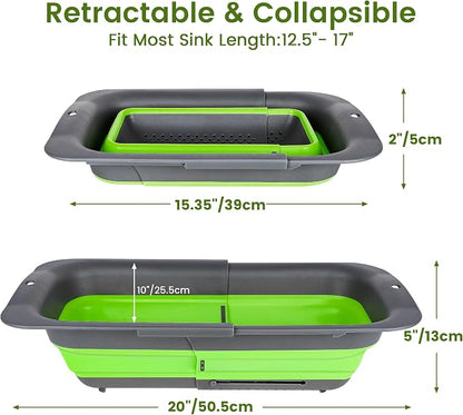 ROTTOGOON 7Qt Collapsible Colander Strainer, Expandable Over the Sink Colander - Image 2