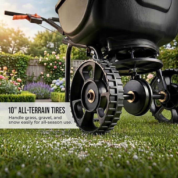 Walk-Behind Hand Push Broadcast Spreader, 10 ft Spreading Width Manual - Image 4