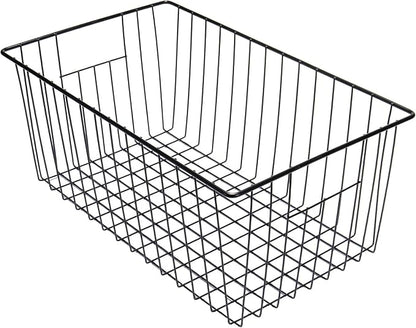 16" L x 12" W Wider Freezer Storage Organizer Baskets Container, Metal Wire - Image 5