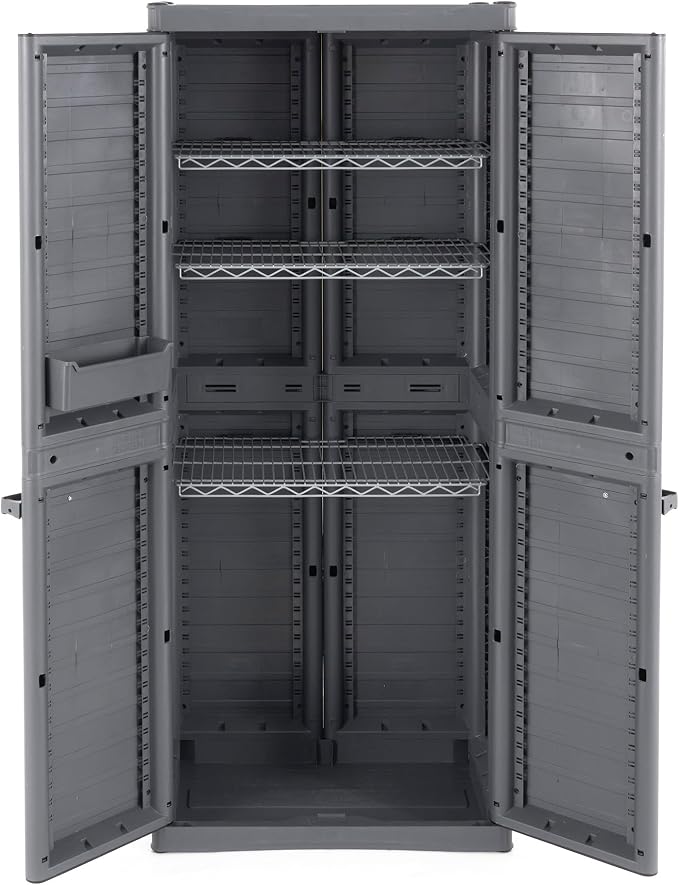 Gracious Living 3-Shelf Base Cabinet, MaxIt Lockable Utility Storage - Image 8