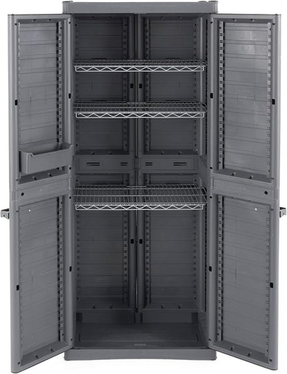 Gracious Living 3-Shelf Base Cabinet, MaxIt Lockable Utility Storage - Image 8
