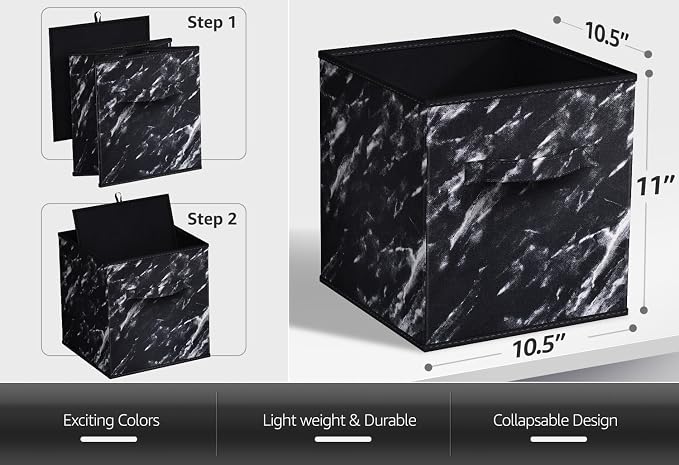 Sorbus Collapsible Fabric Storage Cubes - Image 3