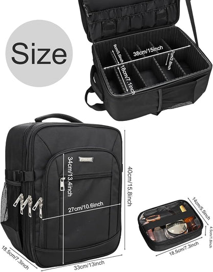 TANTO Makeup Backpack Makeup Artist Bag Professional Extra Large Cosmetic Bag - Image 5