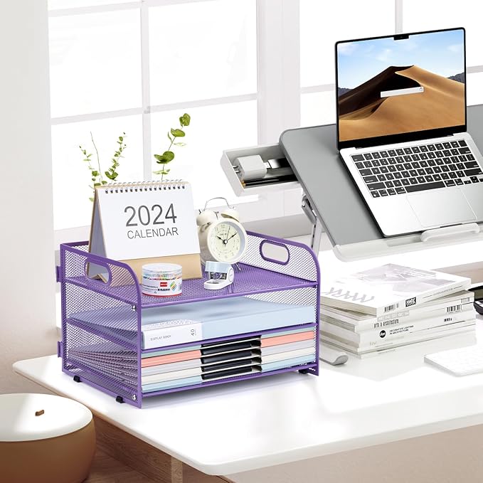 3-Tier Letter Tray Paper Organizer - Image 2