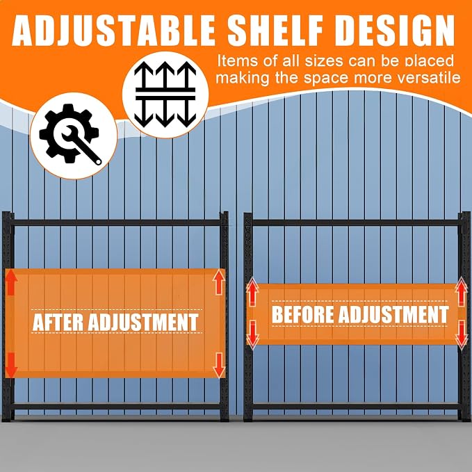 torage Shelves, Garage Shelving Heavy Duty Metal Adjustable Garage Shelves - Image 4