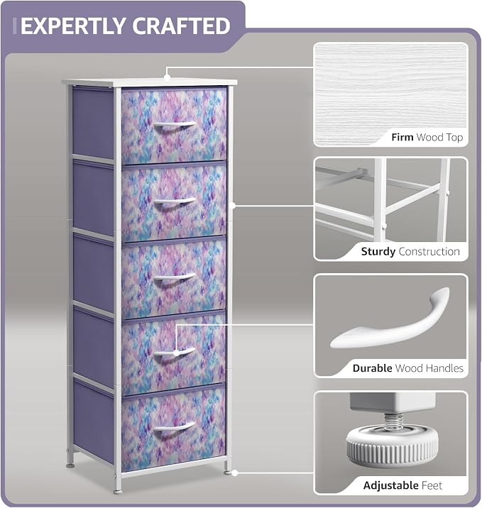 Sorbus Fabric Dresser for Kids Bedroom - Image 4