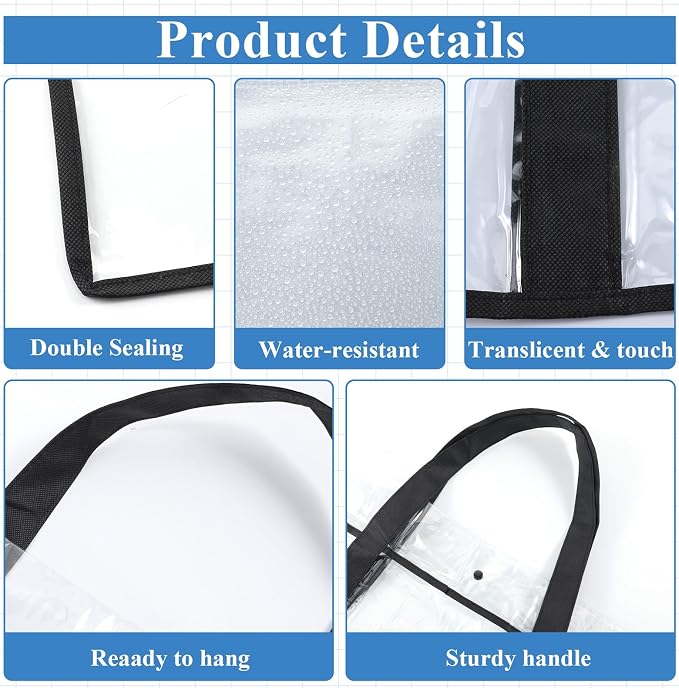 3 Pack Large Poster Storage Bag, 25.6" x 31.5" Bulletin Board Holder, Art PVC - Image 3
