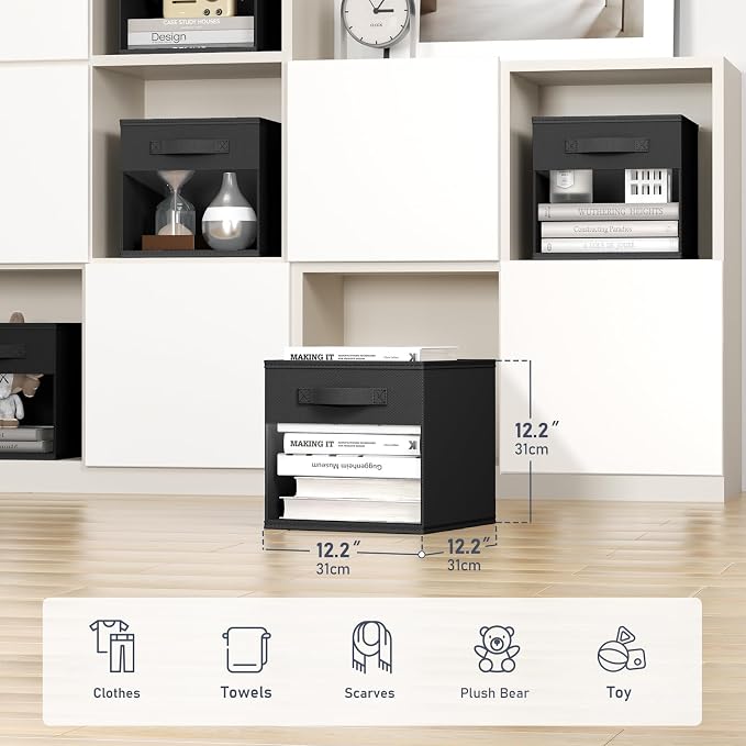 DIMJ Collapible Storage Cubes, 12.2 Inch Cube Storage Bins - Image 2