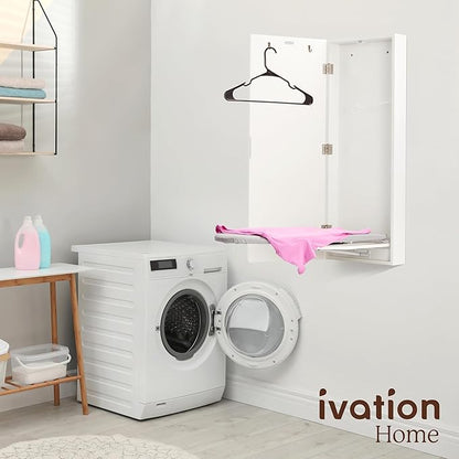 Ivation Wall-Mounted Ironing Board Cabinet, Foldable Ironing Storage Station - Image 7