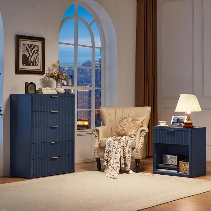 LEYAOYAO Fluted Nightstand - Image 4