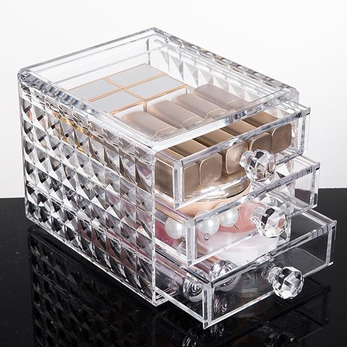 Clear Acrylic Makeup Organizer Drawer Cosmetic Storage Case - Image 5