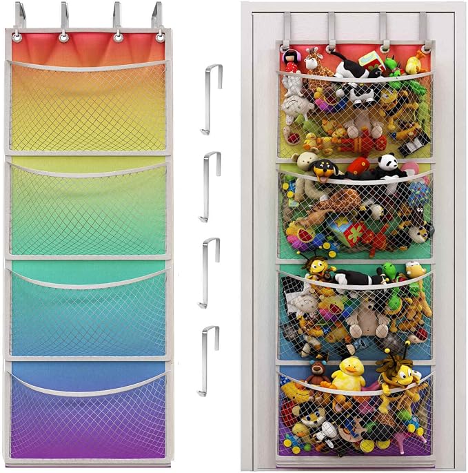 Honeyera The Original Storage for Stuffed Animals, Over Door Organizer for by Honeyera
