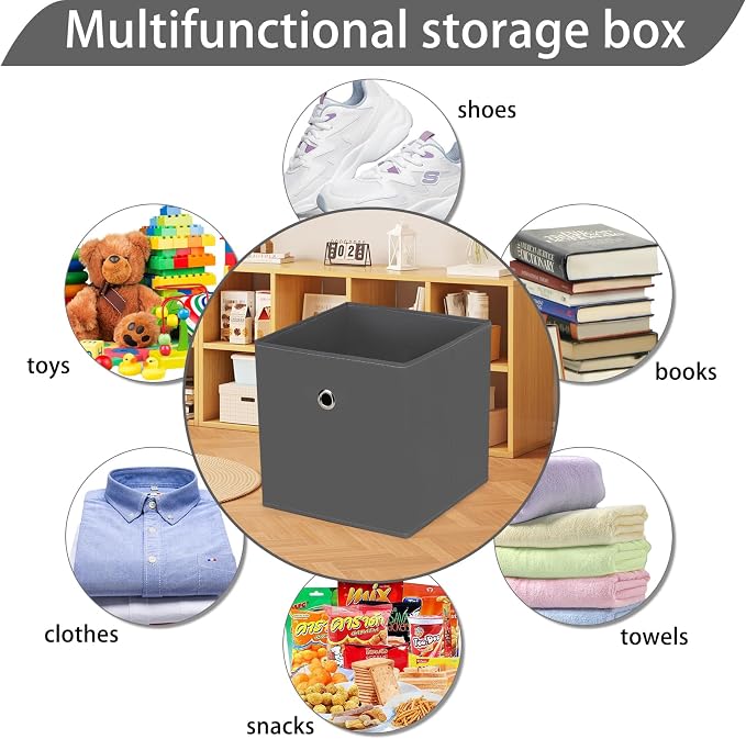 13x13x13 storage cube bins, collapsible fabric storage cubes Decorative storage - Image 3