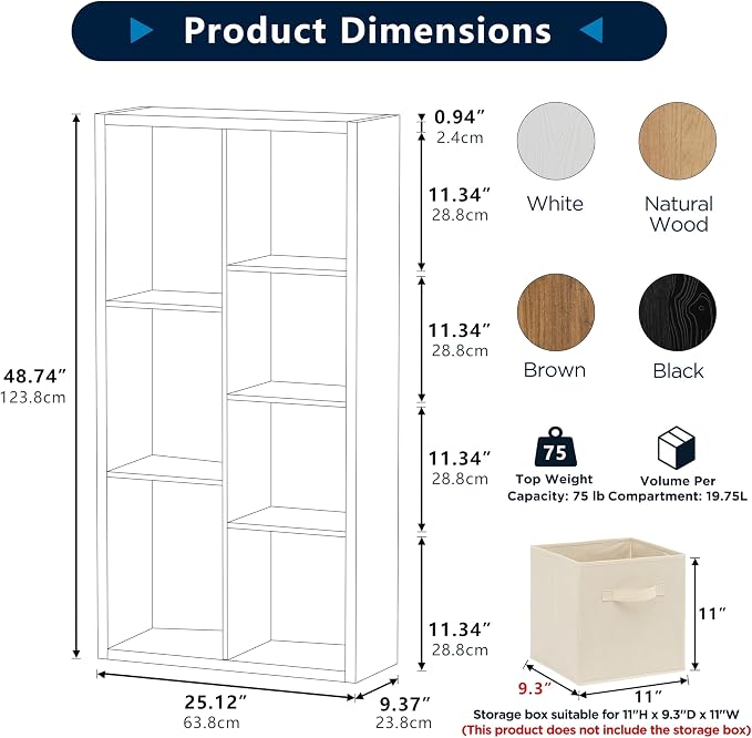 7 Cube Storage Organizer, Cube Shelf - Image 2