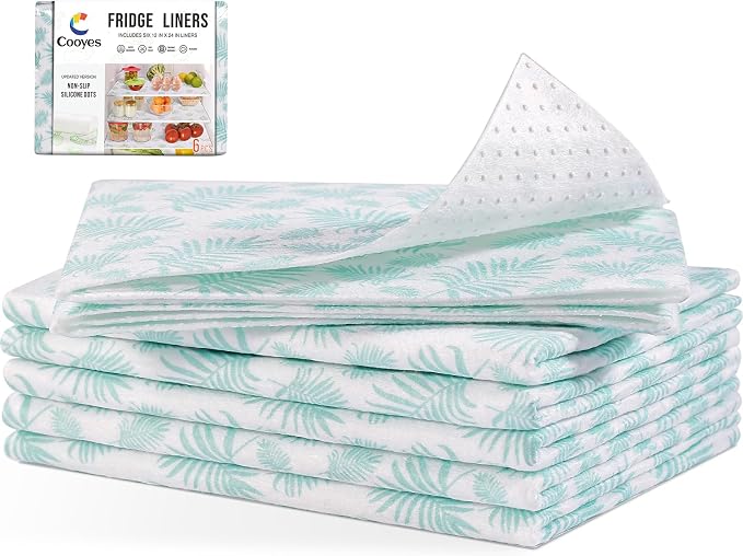 Cooyes Absorbent Refrigerator Liners, Non Slip Shelf Liner by Cooyes