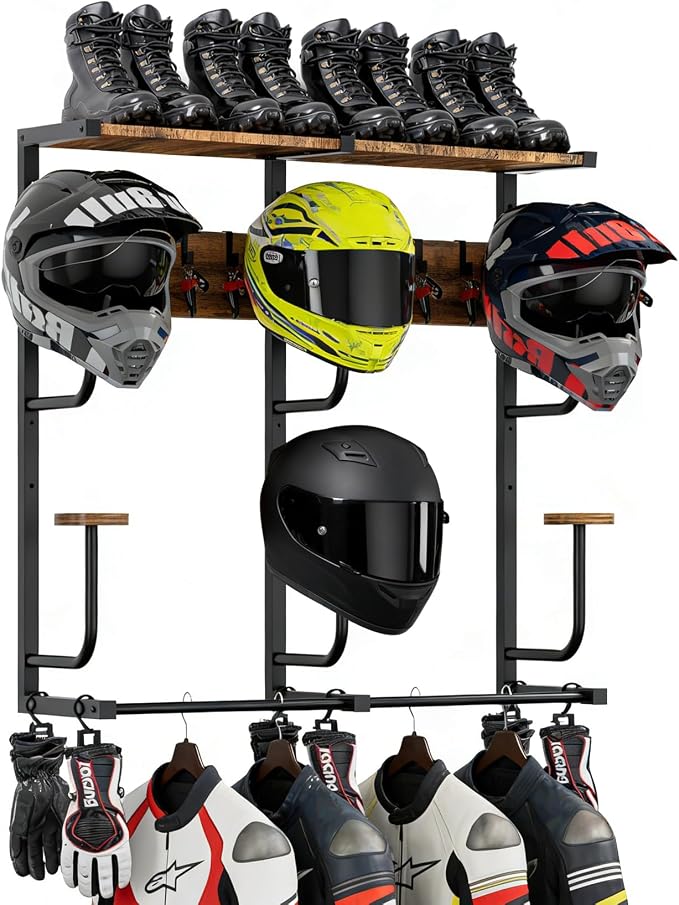 6-in-1 Motorcycle Helmet Rack by Chaoos