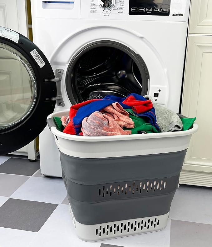 SAMMART 40L Collapsible Plastic Laundry Basket - Image 3